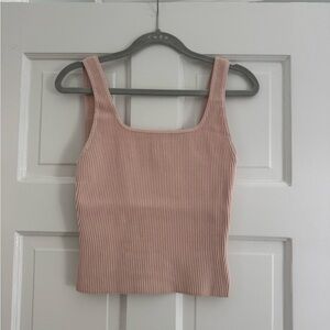 Aritzia Ribbed Tank Top - Blush